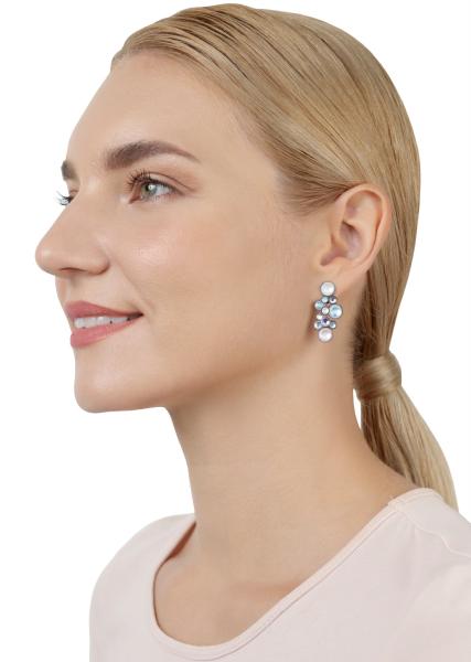 Weiß - Water Cascade earrings - Konplott